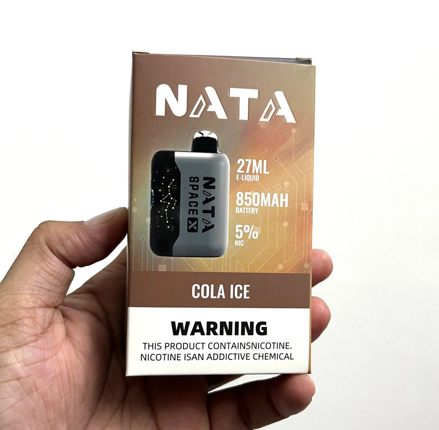 NATA Space X 27ML Disposable - 850mAh Battery (Cola Ice)
• NATA Space X Long-Lasting Vape - Strawberry Kiwi Ice